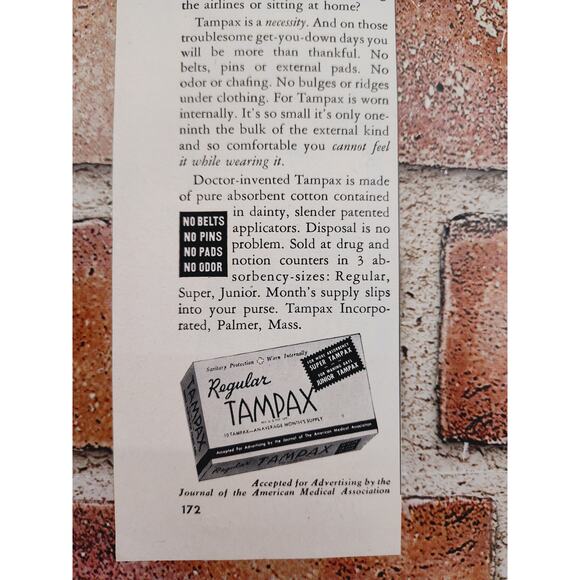 1950 Tampax "Can You Name Another Invention That Has Helped Women?" Vtg Print Ad - Picture 8 of 8